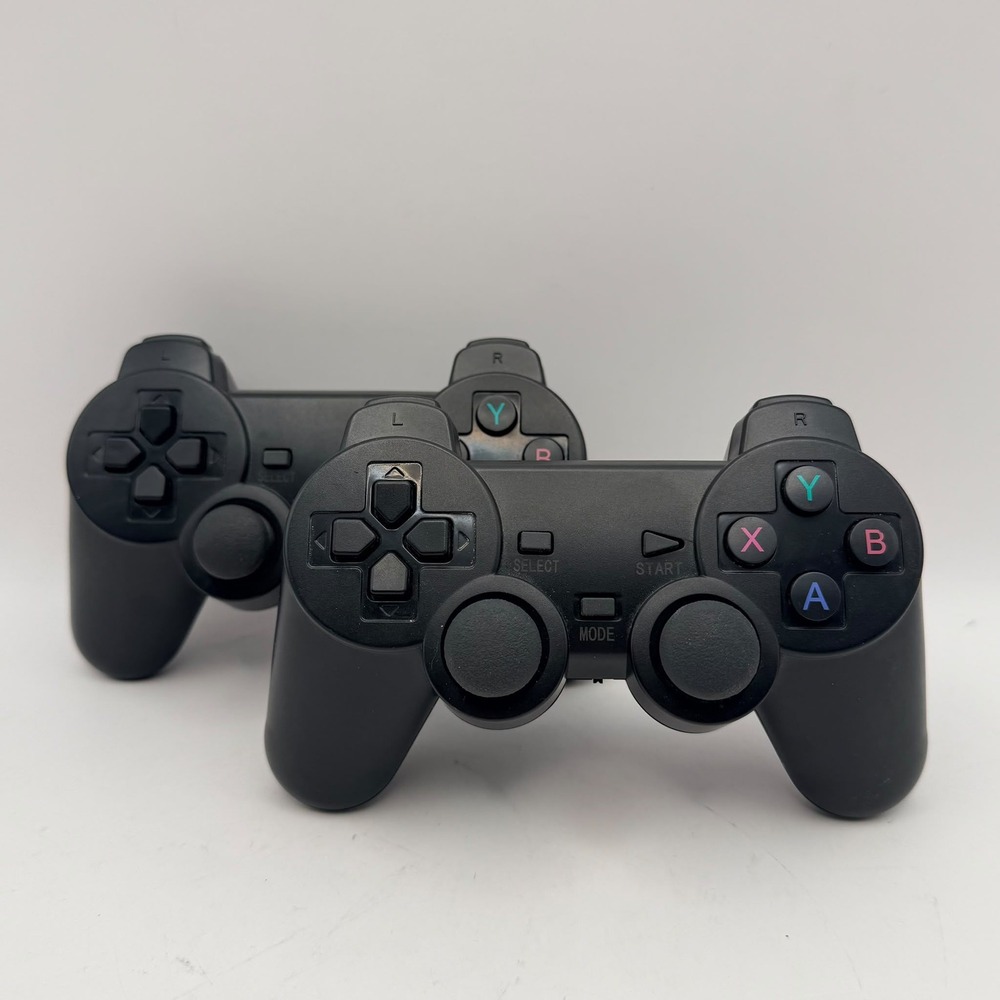 Wireless Game Controller Set 2 Pack Black Android Dual Analog Gamepads Untested